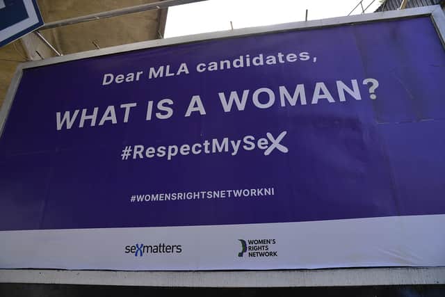 The billboard erected between the M2 and M3 motorways in Belfast poses a simple question to prospective MLAs