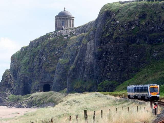 Train at Downhill beach in East Londonderry
