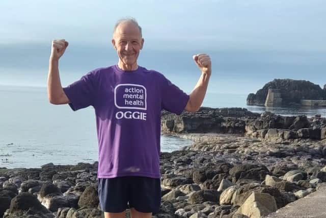 Eugene Winters, known as Oggie, celebrates his 65th birthday on the day of the Belfast Marathon and aims to run 600 more marathons in 600 days