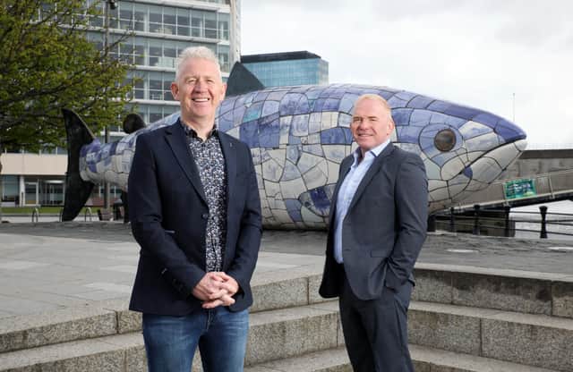 Patrick McAliskey will become chairman of Outsource Group pictured with Outsource Group CEO Terry Moore