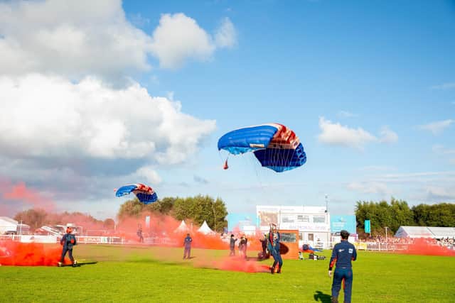 The RAF Falcons Parachute Display Team will soar into the Main Arena during all four days of the Balmoral Show in partnership with Ulster Bank. To view the Show timetable visit www.balmoralshow.co.uk