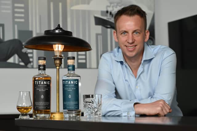 Titanic Distillers director Stephen Symington unveiled the innovative new vodka which, instead of being a traditional potato or grain-based spirit, is distilled using the finest hand-picked Irish sugar beet from Co Wexford and Co Antrim and cut with pure local spring water from Co Down
