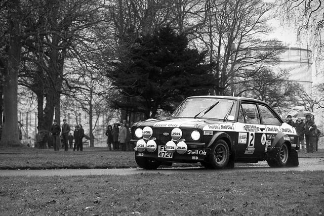 Ari Vatanen from Finland and Neil Wilson in their Ford Escort competing in the Circuit of Ireland in Belfast in April 1982. Picture: News Letter archives