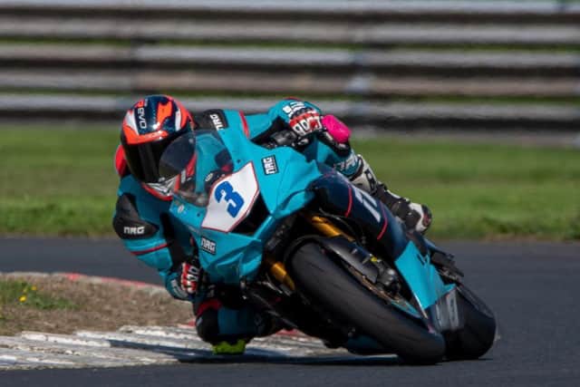 Mark Conlin on the NRG Yamaha R6 he will ride at the North West 200 in the Supersport races. Picture: Ryan Crooks/Hi-Cam Images.