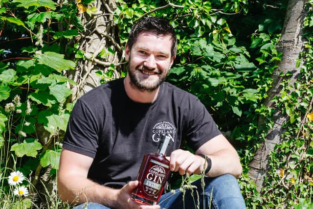 Gareth Irvine, the founder of Copeland Distillery which won the overall best gin as well as golds for its vodka and poitin
