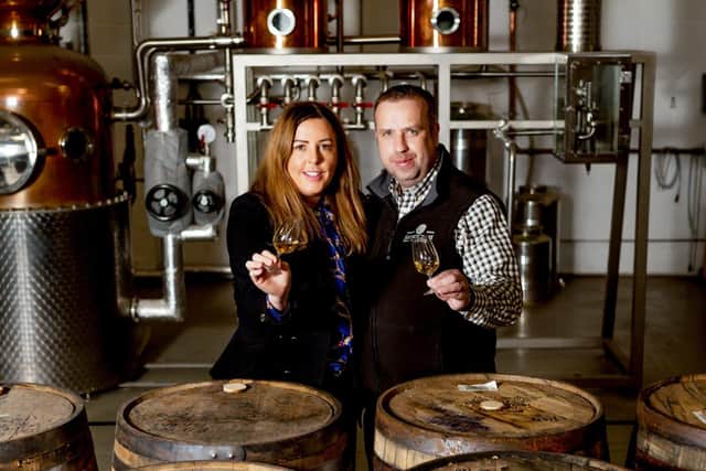 First gold for Shortcross single malt whiskey from Fiona and David Boyd Armstrong in Crossgar