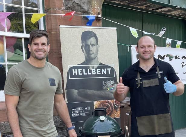 Louis Ludik of Hellbent, front, with business partner Schalke van der Merwe behind the new collaboration with smaller food ventures on new products