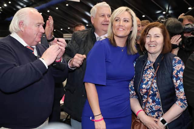 DUP South Down candidate Diane Forsythe and her election team react to her polling 6,497 first preference votes, Belfast


Photo by Kelvin Boyes / Press Eye.