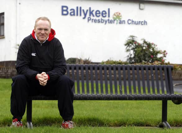 Rev Martin McNeely at his church in the Ballykeel estate