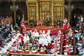 The Prince of Wales, flanked by the Duke of Cambridge and the Duchess of Cornwall reads the Queen's Speech during the State Opening of Parliament in the House of Lords, London. Photo: Arthur Edwards/The Sun/PA Wire