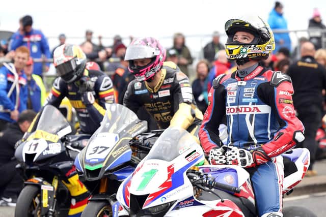 Honda's Glenn Irwin claimed pole position for the Superstock races at the North West 200.