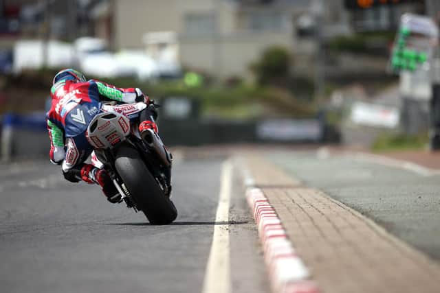 Glenn Irwin claimed pole for Saturday's Superbike races at the North West 200 on the Honda Racing UK Fireblade.