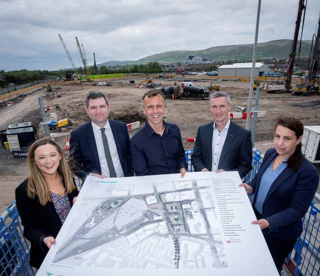Olivia Stewart. NI Chamber, Christopher Morrow, NI Chamber, Duncan McAllister, Translink, Patrick Anderson Translink chief financial officer and Louise Sterritt, Translink