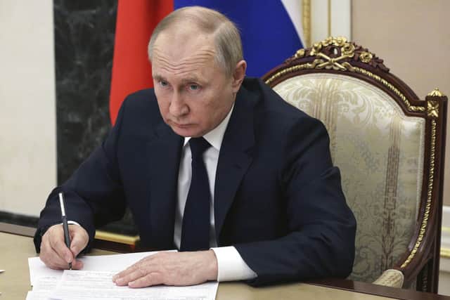 Russian President Vladimir Putin. Russia has named three more DUP MPs as being banned from the country.