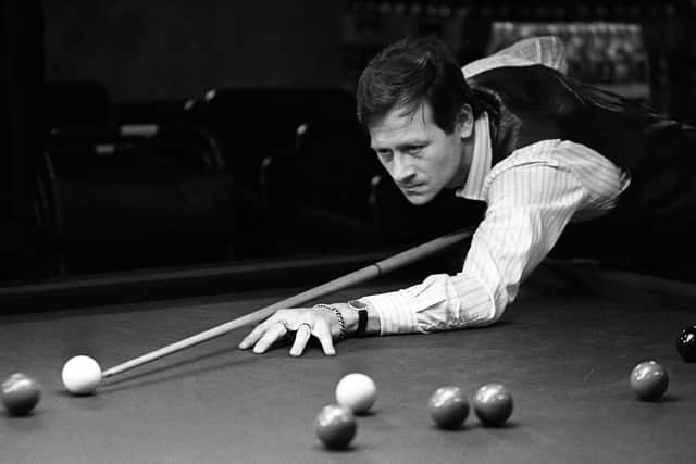 Alex Higgins pictured in the mid 1980s