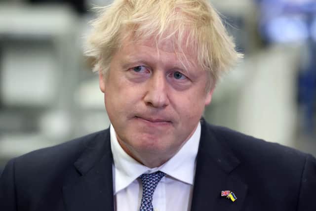 Prime Minister Boris Johnson at Thales weapons manufacturer in Belfast during a visit to Northern Ireland for talks with Stormont parties. Picture: Liam McBurney/PA Wire