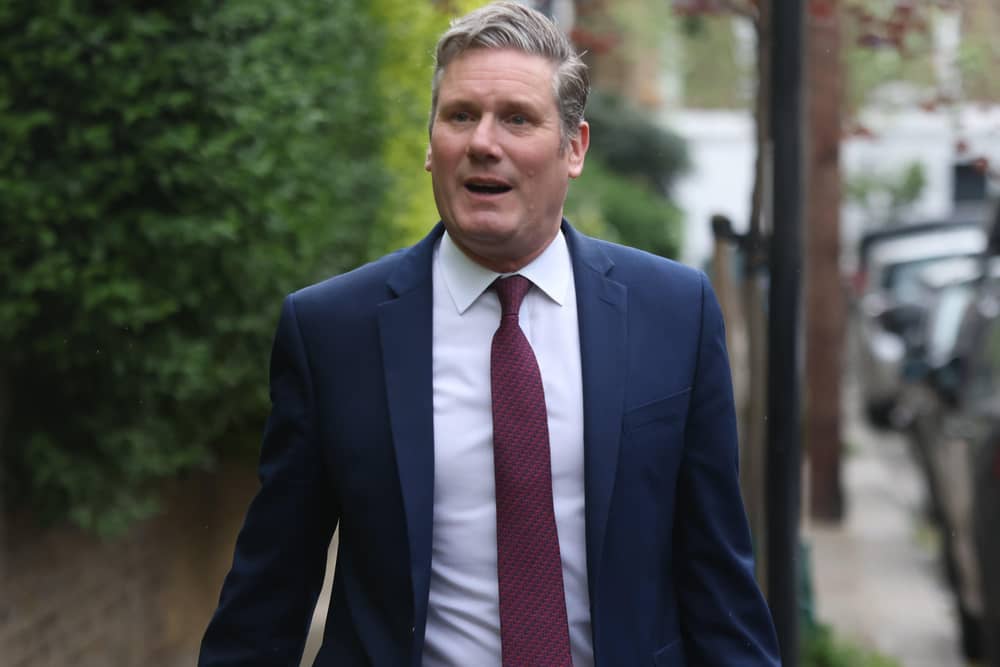 Labour leader Sir Keir Starmer leaves his north London home