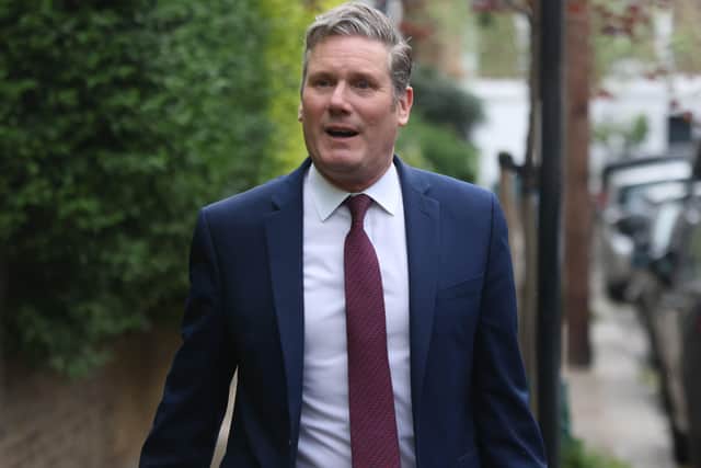 Labour leader Sir Keir Starmer leaves his north London home