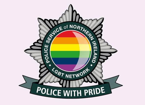 The badge of the PSNI's internal LGBTQIA lobby group