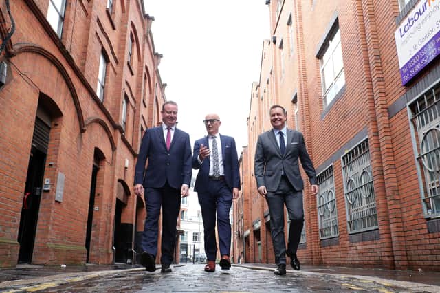 Trade NI is set to host a ‘Northern Ireland’ reception at Westminster today to showcase why Northern Ireland is the ideal location to live in, invest in and do business in. Trade NI leadership Stephen Kelly, Manufacturing NI, Colin Neill, Hospitality Ulster and Glyn Roberts, Retail NI