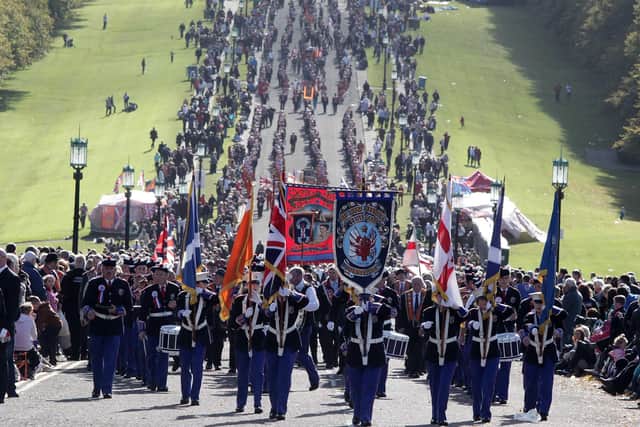 The Ulster Covenant centenary parade to Stormont in September 2012. Photo: Jonathan Porter/Presseye
