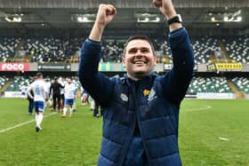 Linfield manager David Healy. Pic by Pacemaker.