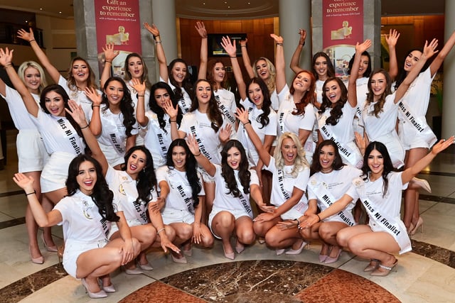 Finalists of Miss Northern Ireland 2022 at Europa Hotel before the Gala dinner on Monday evening