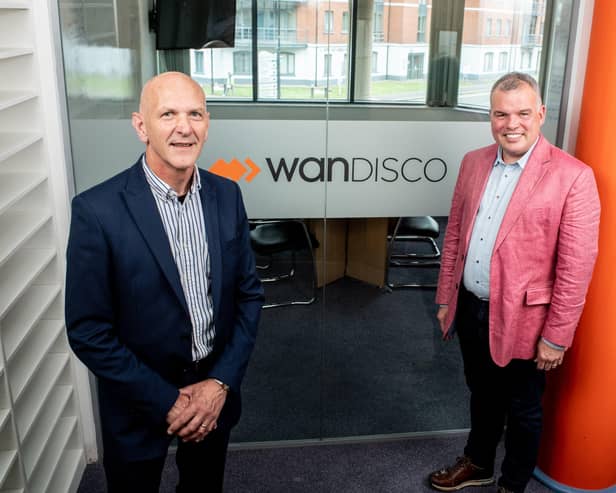 George McKinney, Invest NI’s director of technology and services and David Richards, CEO of WANdisco