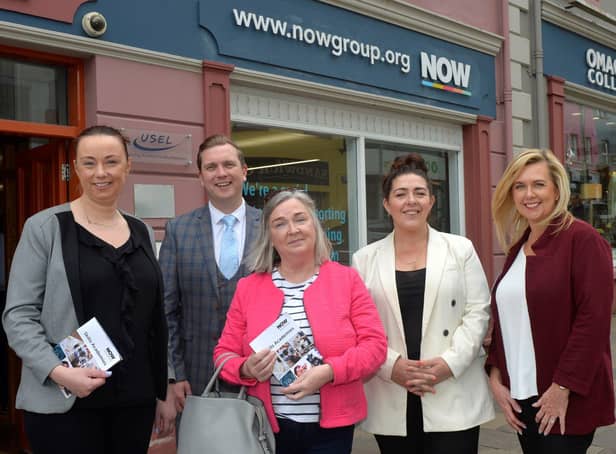 Niamh Jones, regional manager at NOW Group, Sean Hanna, programmes manager at NOW Group, Christine McLaughlin, assistant director, Adult Learning Disability Service, Western Trust,  Maeve Monaghan, CEO At NOW Group and Margaret Mulligan, head of service, Adult Learning Disability Service, Western Trust