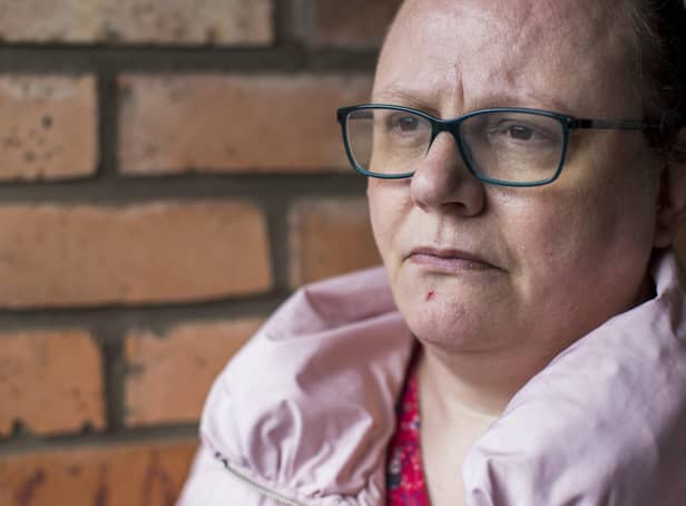 Eileen Wilson at her home in Belfast, as she is taking a legal case against Northern Ireland's health authorities after a five-year wait for a diagnosis.