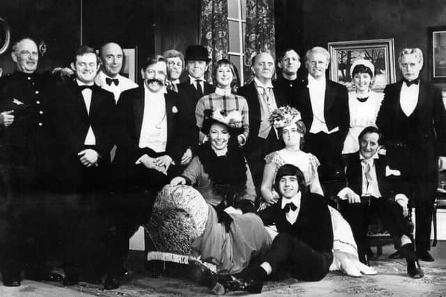 Members of Bangor Drama Club performing The Magistrate in 1971