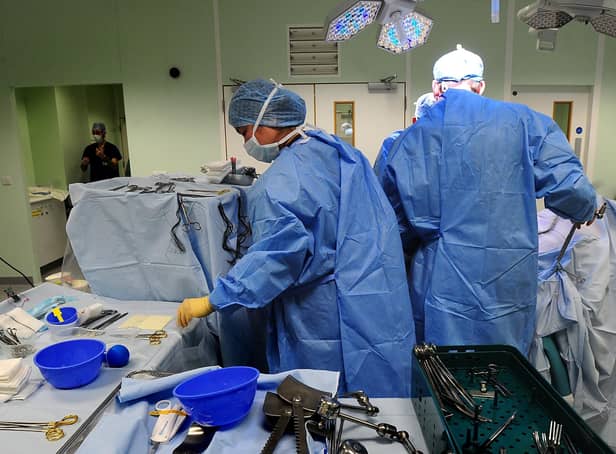 A generic stock photo of an operation taking place at Queen Elizabeth Hospital, Birmingham.