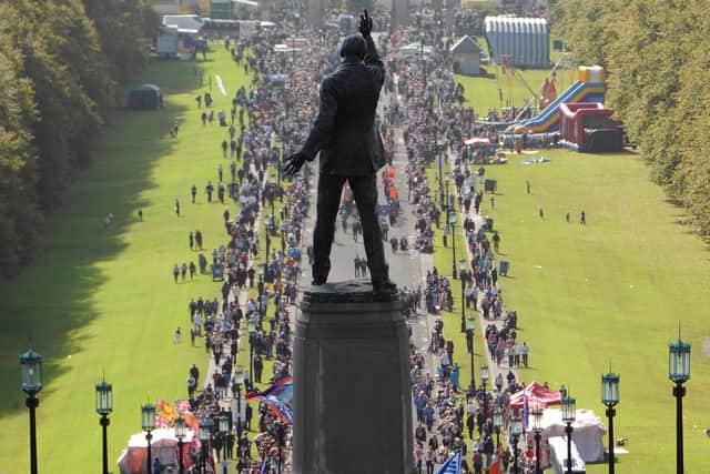 The Ulster Covenant centenary march to Stormont in 2012.  Picture: Charles McQuillan/Pacemaker.