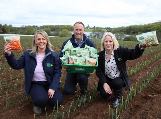 William Gilpin from Gilfresh, Caroline Dalzell, head of sales and marketing for Gilfresh Produce, Cathy Elliott, Asda’s buying manager for NI Local