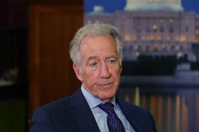 US Congressman Richard Neal following his meetings with Northern Ireland parties at Stormont today