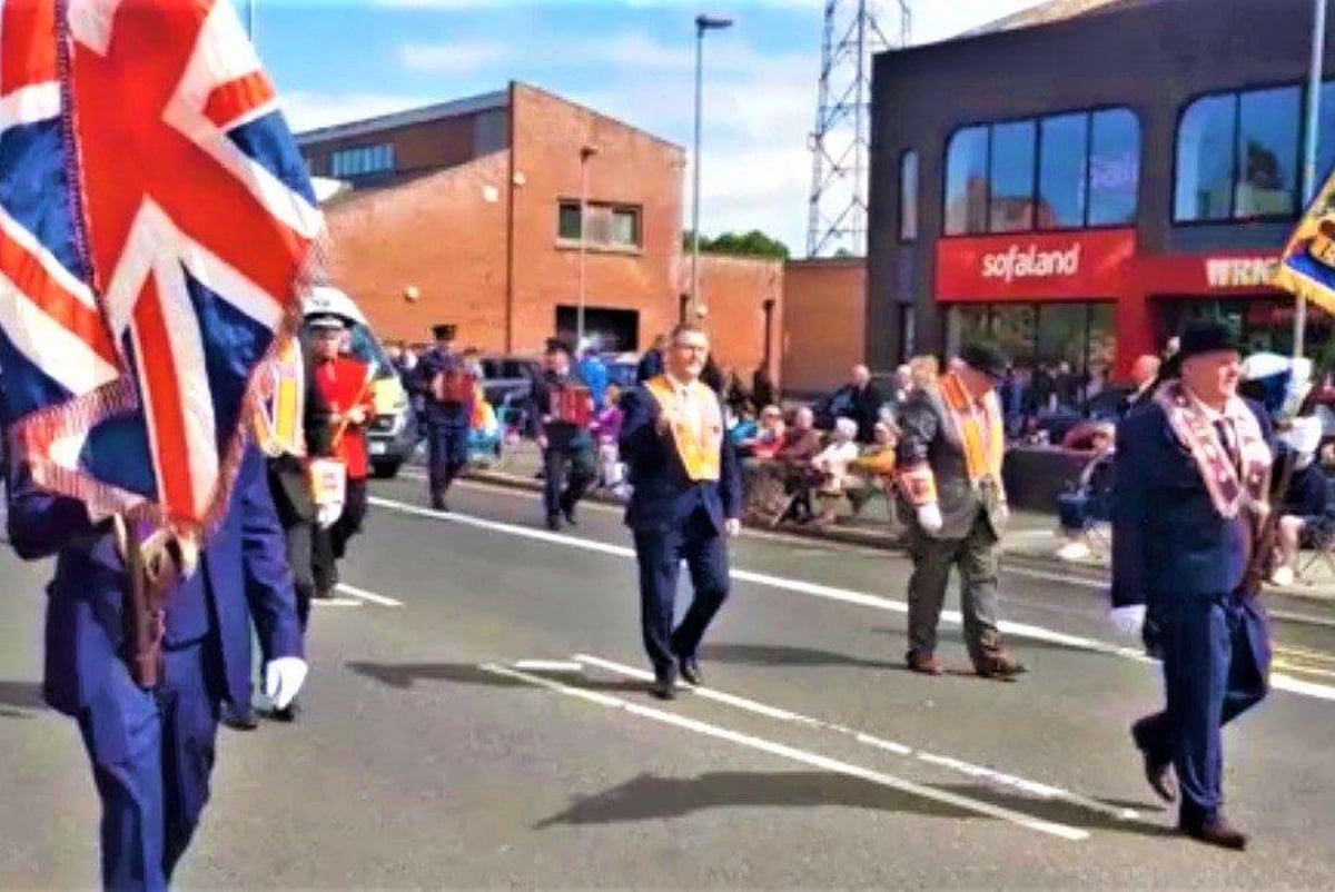 NI centenary parade: ‘Go on Jeffrey!’ Ripple of applause as DUP leader passes east Belfast