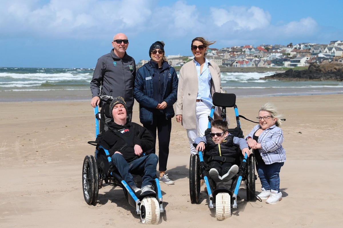 The Corry family from Ballymena help make Porstewart an inclusive beach for everyone