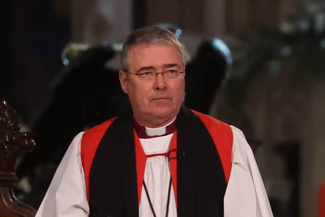 Church of Ireland Archbishop of Armagh and Primate of All Ireland Francis John McDowell who was speaking at the policing centenary service at St Anne's Cathedral on Sunday