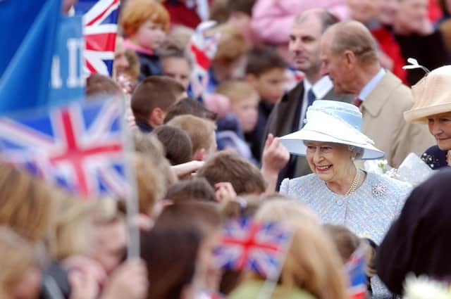 The Queen with Prince Philip in Belfast on her 2002 Golden Jubilee tour. Ruth Dudley Edwards says that she wrongly feared that year’s celebrations would be a flop