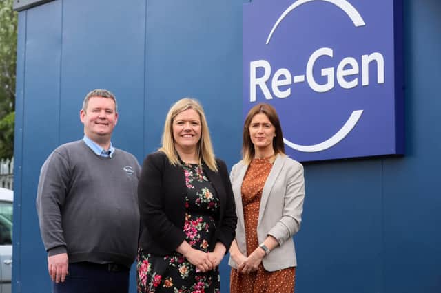 Conor McCooey, Re-Gen Waste, Caroline McKeown, Ulster Bank and Catherine Crilly, NI Chamber