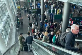 People at Dublin Airport where bosses were told to come up with solutions to resolve the lengthy delays faced by passengers by Tuesday morning. Picture date: Tuesday May 31, 2022.