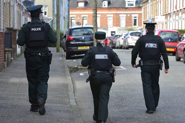 PSNI officers on patrol in south Belfast. Picture: Arthur Allison/Pacemaker Press.