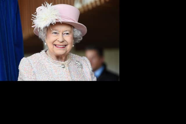 The official Platinum Jubilee portrait of Queen Elizabeth II photographed at Windsor Castle.