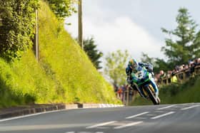 Dean Harrison clocked a 131mph to lead the Superbike times at the Isle of Man TT on Tuesday on the DAO Racing Kawasaki.