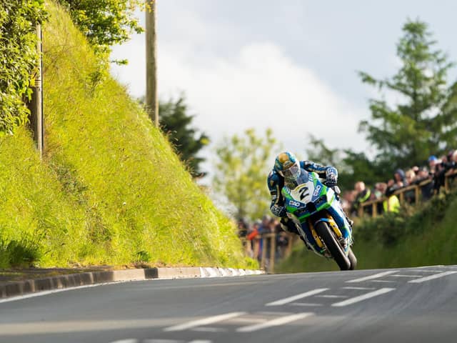 Dean Harrison clocked a 131mph to lead the Superbike times at the Isle of Man TT on Tuesday on the DAO Racing Kawasaki.