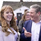 Labour Leader Sir Kier Starmer and Deputy Leader Angela Rayner at the launch of of Labour's 2022 local election campaign at The Brown Cow, Burrs Country Park, Bury, Greater Manchester