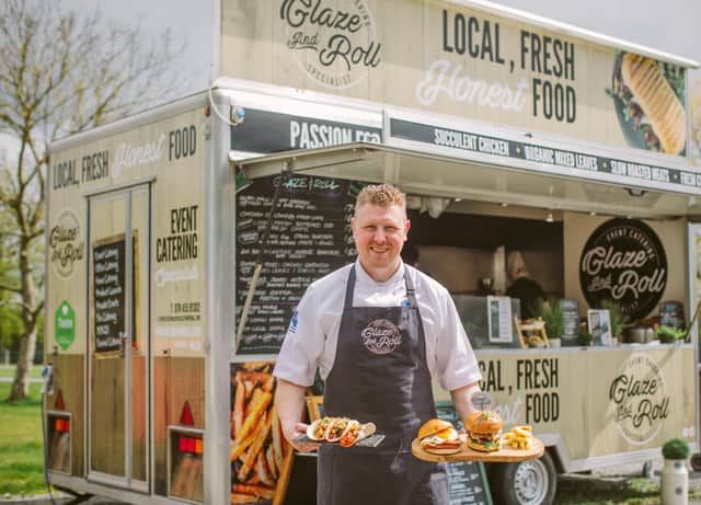 Wayne McCall of Glaze & Roll pictured at the company’s colourful food trailer