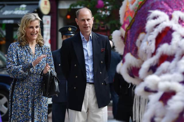 The Earl and Countess of Wessex during a visit to Belfast, Northern Ireland, as members of the Royal Family visit the nations of the UK to celebrate Queen Elizabeth II's Platinum Jubilee