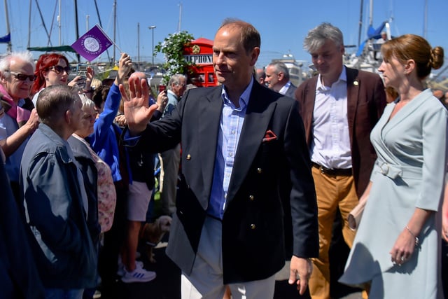 The Earl of Wessex waves at the crowds during a visit to Bangor, Northern Ireland, as members of the Royal Family visit the nations of the UK to celebrate Queen Elizabeth II's Platinum Jubilee. Picture date: Saturday June 4,, 2022.
