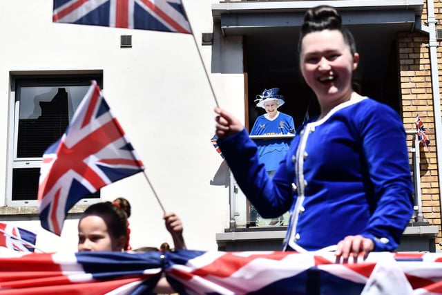 Pacemaker Press 04/06/22 
Platinum Jubilee Celebrations on the Shankill Road in Belfast on Saturday.
The event marks the third day of festivities celebrating 70 years since the Queen's reign began.
Pic Colm Lenaghan/ Pacemaker